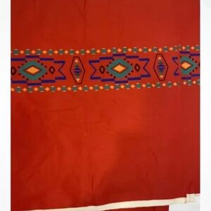 Aztec Print Multi Color Fabric Cotton 3 Yards Approx NEW